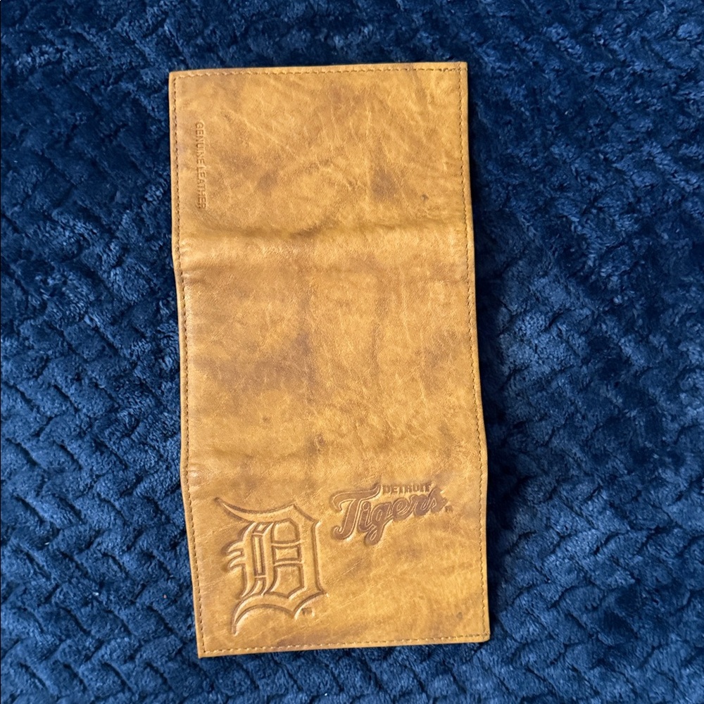 Detroit Tigers Tan Leather Wallet